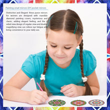 Load image into Gallery viewer, 3pcs Diamond Painting Makeup Mirror Portable DIY Datura for Girl (XJ005)