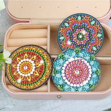 Load image into Gallery viewer, 3pcs Diamond Painting Makeup Mirror Portable DIY Datura for Girl (XJ009)