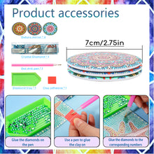 Load image into Gallery viewer, 3pcs Diamond Painting Makeup Mirror Portable DIY Datura for Girl (XJ009)