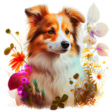 Load image into Gallery viewer, Diamond Painting - Full Round - dog in the grass (30*30CM)