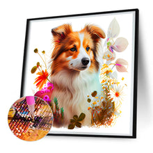 Load image into Gallery viewer, Diamond Painting - Full Round - dog in the grass (30*30CM)
