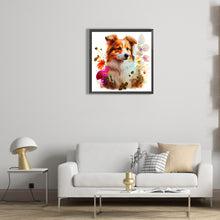 Load image into Gallery viewer, Diamond Painting - Full Round - dog in the grass (30*30CM)