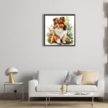 Load image into Gallery viewer, Diamond Painting - Full Round - dog in the grass (30*30CM)