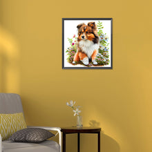 Load image into Gallery viewer, Diamond Painting - Full Round - dog in the grass (30*30CM)