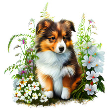 Load image into Gallery viewer, Diamond Painting - Full Round - dog in the grass (30*30CM)