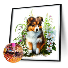 Load image into Gallery viewer, Diamond Painting - Full Round - dog in the grass (30*30CM)
