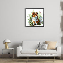 Load image into Gallery viewer, Diamond Painting - Full Round - dog in the grass (30*30CM)