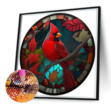 Load image into Gallery viewer, Diamond Painting - Full Round - Round Glass Art Cardinal (30*30CM)