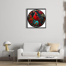 Load image into Gallery viewer, Diamond Painting - Full Round - Round Glass Art Cardinal (30*30CM)
