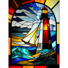 Load image into Gallery viewer, Diamond Painting - Full Round - lighthouse glass art (30*40CM)