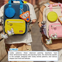 Load image into Gallery viewer, 5pcs Diamond Art Key Rings Art Craft 5D DIY Bag Pandant Home Decor(Q025)