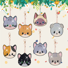 Load image into Gallery viewer, 8pcs Diamond Art Key Rings Art Craft 5D DIY Bag Pandant for Beginners Home Decor