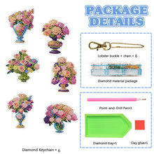 Load image into Gallery viewer, 6pcs Diamond Art Keychain Special-shaped Drill 5D DIY Bag Pandant (GJ090)