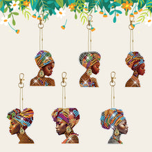 Load image into Gallery viewer, 6pcs Diamond Art Keychain Special-shaped Drill 5D DIY Bag Pandant (GJ091)