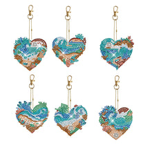 Load image into Gallery viewer, 6pcs Diamond Art Keychain Special-shaped Drill 5D DIY Bag Pandant (GJ094)