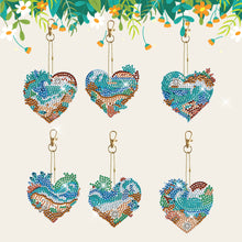 Load image into Gallery viewer, 6pcs Diamond Art Keychain Special-shaped Drill 5D DIY Bag Pandant (GJ094)