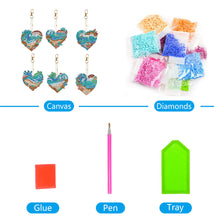 Load image into Gallery viewer, 6pcs Diamond Art Keychain Special-shaped Drill 5D DIY Bag Pandant (GJ094)