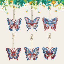 Load image into Gallery viewer, 6pcs Diamond Art Keychain Special-shaped Drill 5D DIY Bag Pandant (GJ095)