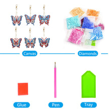 Load image into Gallery viewer, 6pcs Diamond Art Keychain Special-shaped Drill 5D DIY Bag Pandant (GJ095)
