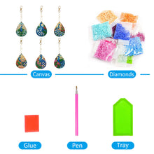 Load image into Gallery viewer, 6pcs Diamond Art Keychain Special-shaped Drill 5D DIY Bag Pandant (GJ098)