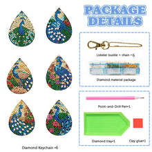 Load image into Gallery viewer, 6pcs Diamond Art Keychain Special-shaped Drill 5D DIY Bag Pandant (GJ098)