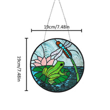 Load image into Gallery viewer, DIY Diamond Drawing Pendant Colored Imitation Glass Art (Dragonfly and Frog)