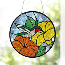 Load image into Gallery viewer, DIY Diamond Art Kits Handmade Crafts Colored Imitation Glass Art (Hummingbird)