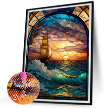 Load image into Gallery viewer, Diamond Painting - Full Round - dusk sea water (30*40CM)