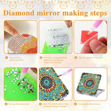 Load image into Gallery viewer, DIY Diamond Art Mosaic Makeup Mirror Paint by Number Kits Mandala (095)