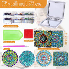 Load image into Gallery viewer, DIY Diamond Art Mosaic Makeup Mirror Paint by Number Kits Mandala (095)
