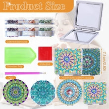 Load image into Gallery viewer, DIY Diamond Art Mosaic Makeup Mirror Paint by Number Kits Mandala (099)
