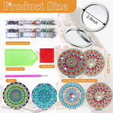 Load image into Gallery viewer, DIY Diamond Art Mosaic Makeup Mirror Paint by Number Kits Mandala (109)