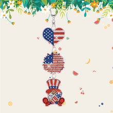 Load image into Gallery viewer, DIY Diamond Ornament Decoration Double Sided Diamond Art Key Rings Gift for Kids