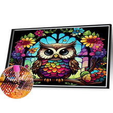 Load image into Gallery viewer, Diamond Painting - Full Round - Owl Glass Art (40*30CM)