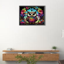 Load image into Gallery viewer, Diamond Painting - Full Round - Owl Glass Art (40*30CM)