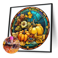 Load image into Gallery viewer, Diamond Painting - Full Round - round plate glass art pumpkin (30*30CM)