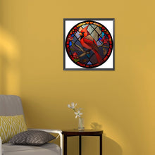 Load image into Gallery viewer, Diamond Painting - Full Round - Cardinal Glass Art Cardinals (30*30CM)