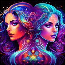 Load image into Gallery viewer, Diamond Painting - Full Round - 12 constellation Gemini (30*30CM)