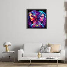 Load image into Gallery viewer, Diamond Painting - Full Round - 12 constellation Gemini (30*30CM)