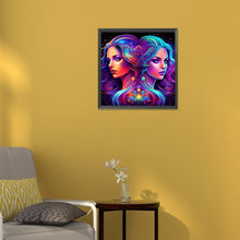 Load image into Gallery viewer, Diamond Painting - Full Round - 12 constellation Gemini (30*30CM)