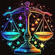 Load image into Gallery viewer, Diamond Painting - Full Round - 12 constellation Libra (30*30CM)