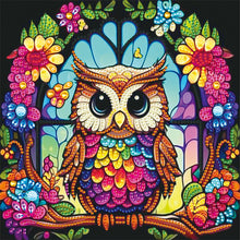 Load image into Gallery viewer, Diamond Painting - Partial Special Shaped - owl (30*30CM)