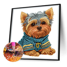 Load image into Gallery viewer, Diamond Painting - Partial Special Shaped - yorkshire terrier (30*30CM)