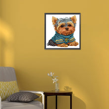 Load image into Gallery viewer, Diamond Painting - Partial Special Shaped - yorkshire terrier (30*30CM)