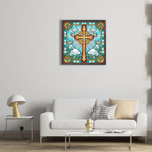 Load image into Gallery viewer, Diamond Painting - Full Round - cross faith glass art (30*30CM)