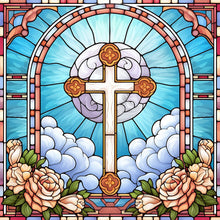 Load image into Gallery viewer, Diamond Painting - Full Round - cross faith glass art (30*30CM)
