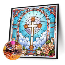 Load image into Gallery viewer, Diamond Painting - Full Round - cross faith glass art (30*30CM)