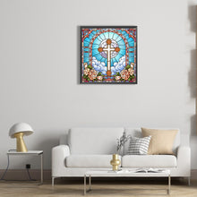 Load image into Gallery viewer, Diamond Painting - Full Round - cross faith glass art (30*30CM)