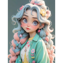 Load image into Gallery viewer, Diamond Painting - Full Round - cute girl (30*40CM)
