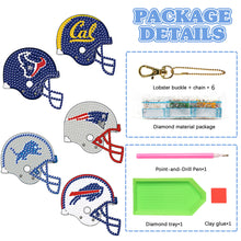 Load image into Gallery viewer, Helmets Diamond Painting Keychain DIY Diamond Ornament Decoration Gift for Kids